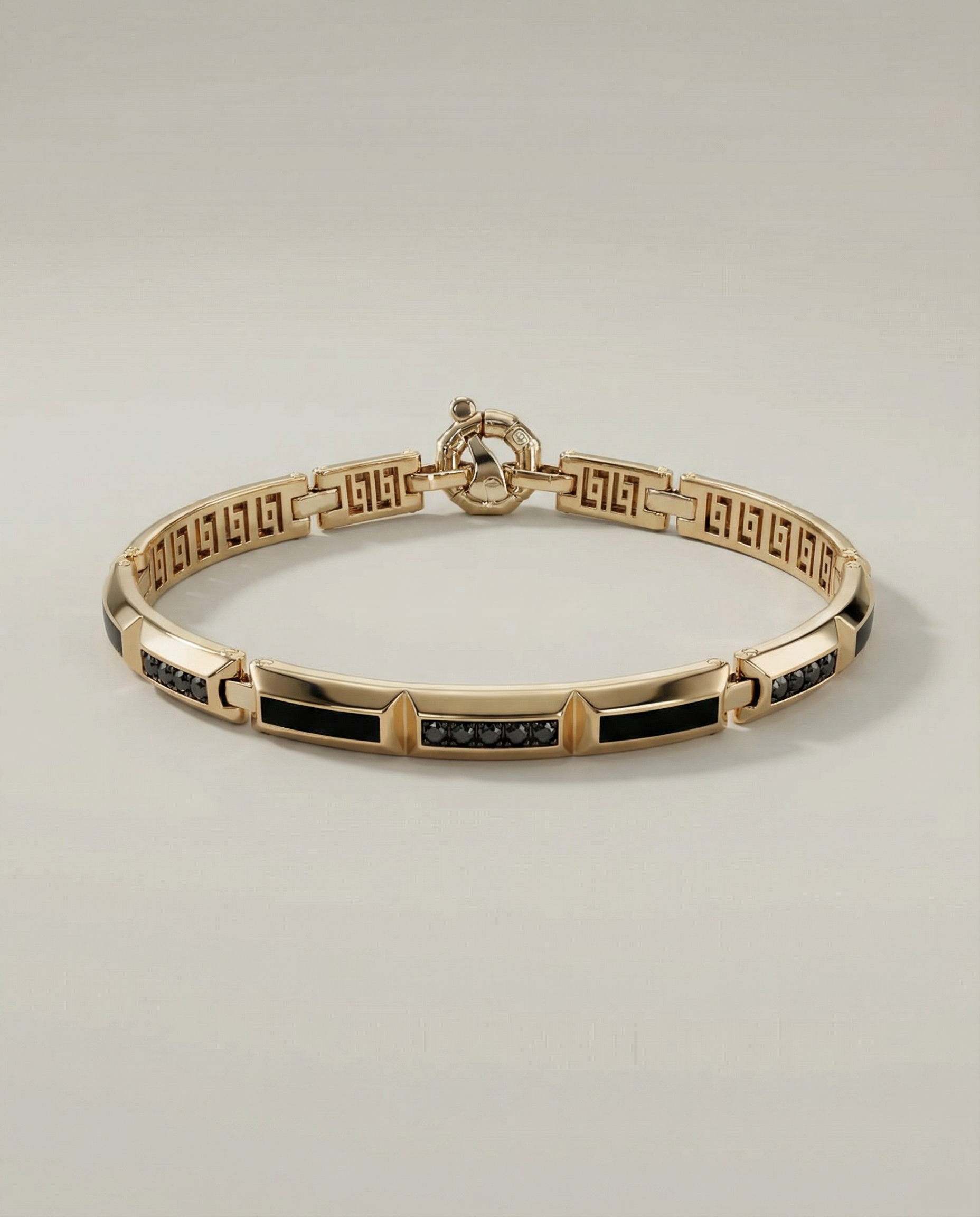Gold black bracelet
