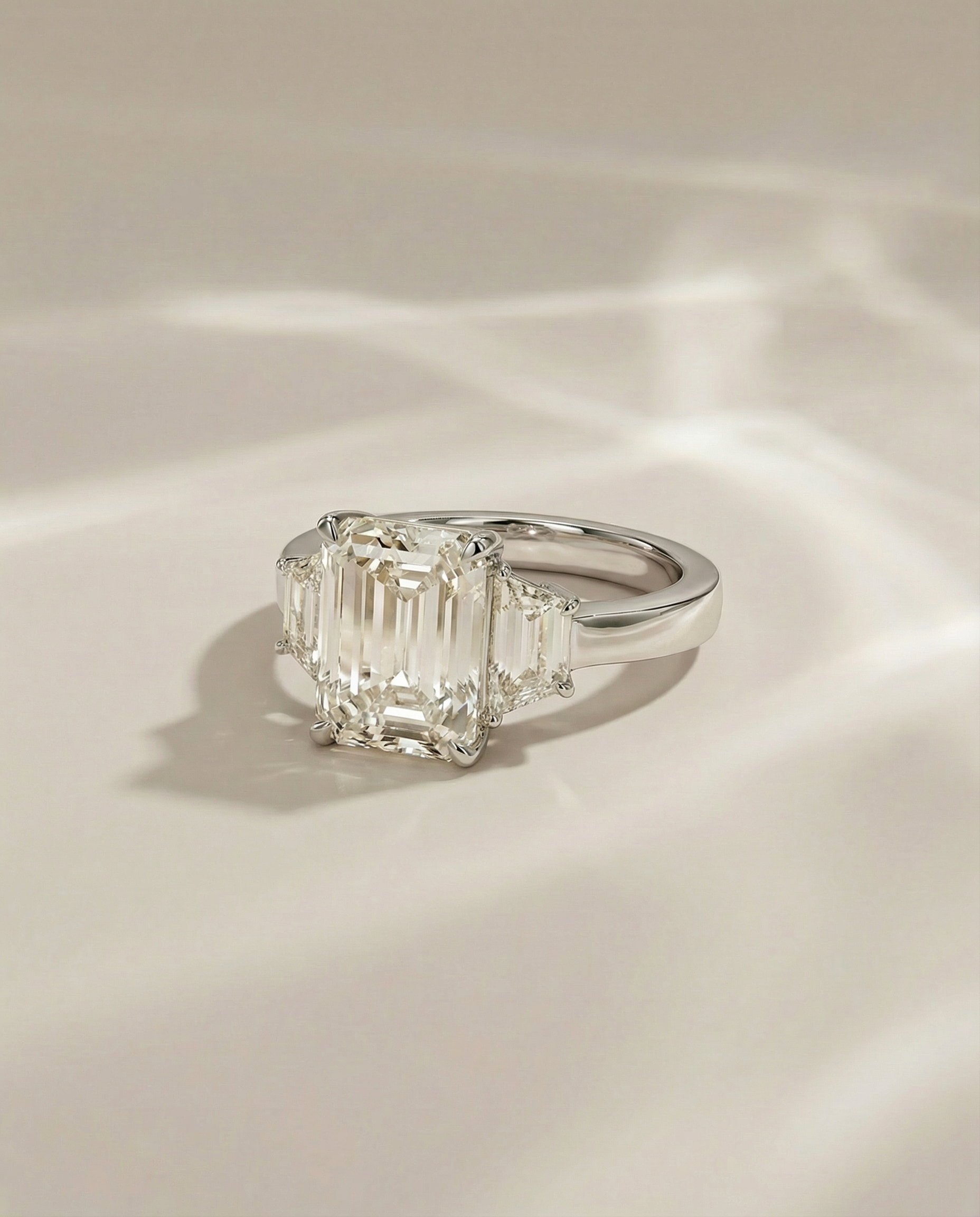 Radiant silver ring