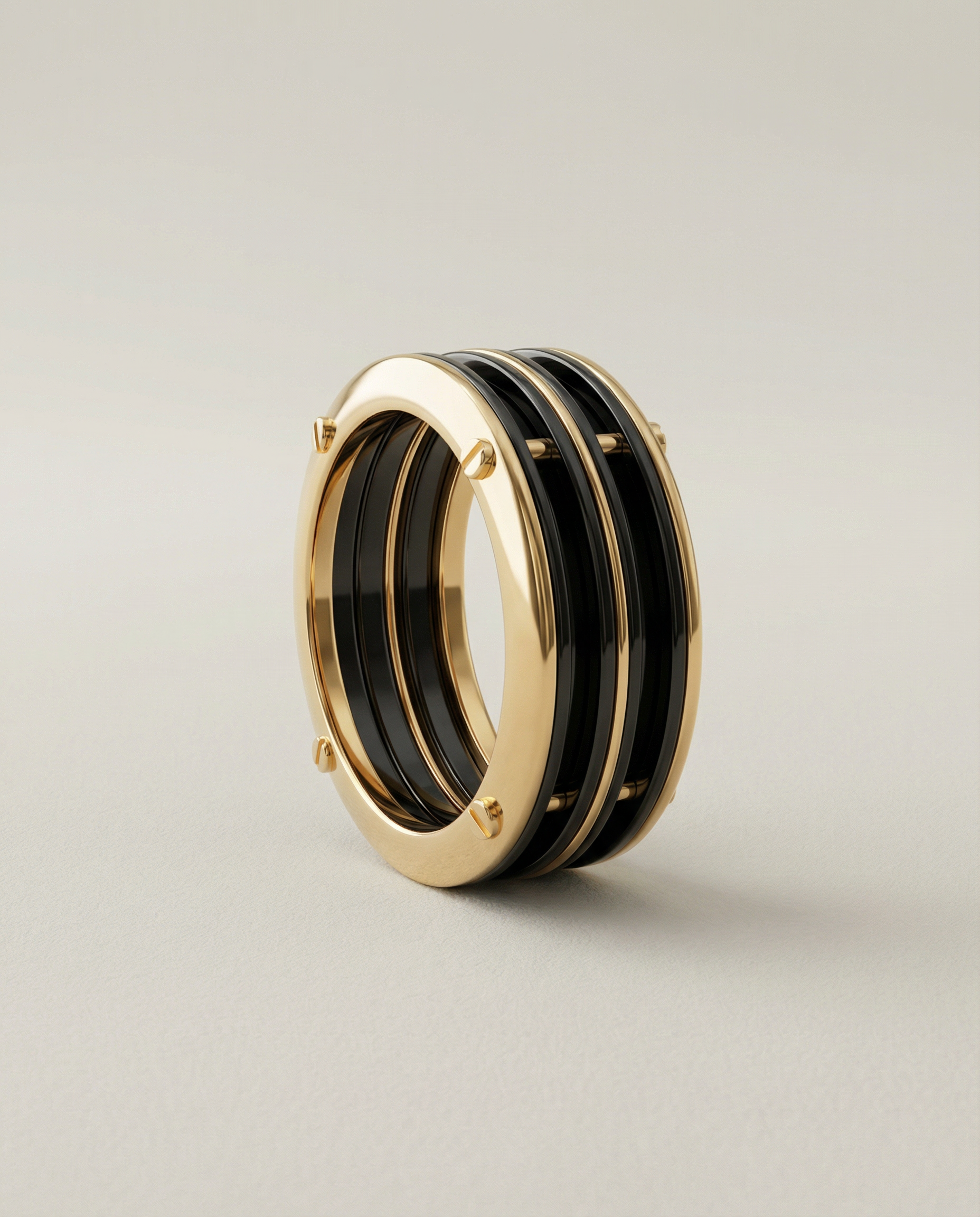 Black gold ring