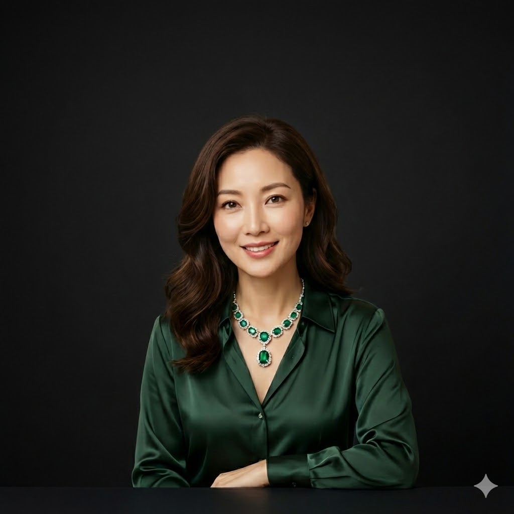 High jewelry piece with emerald stone